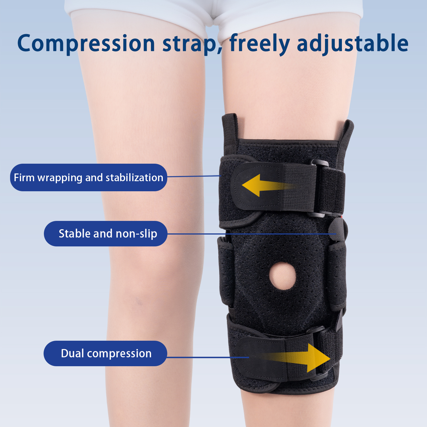 Adjustable knee sleeve with la - Compression Knee Sleeve incelemesi ve fiyatı