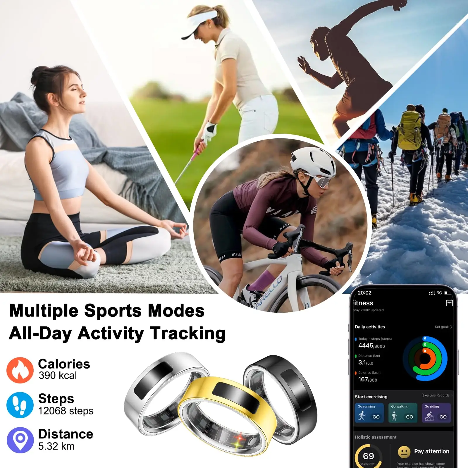 Smart Ring with Vibration Remi - Blood Oxygen Monitor incelemesi ve fiyatı