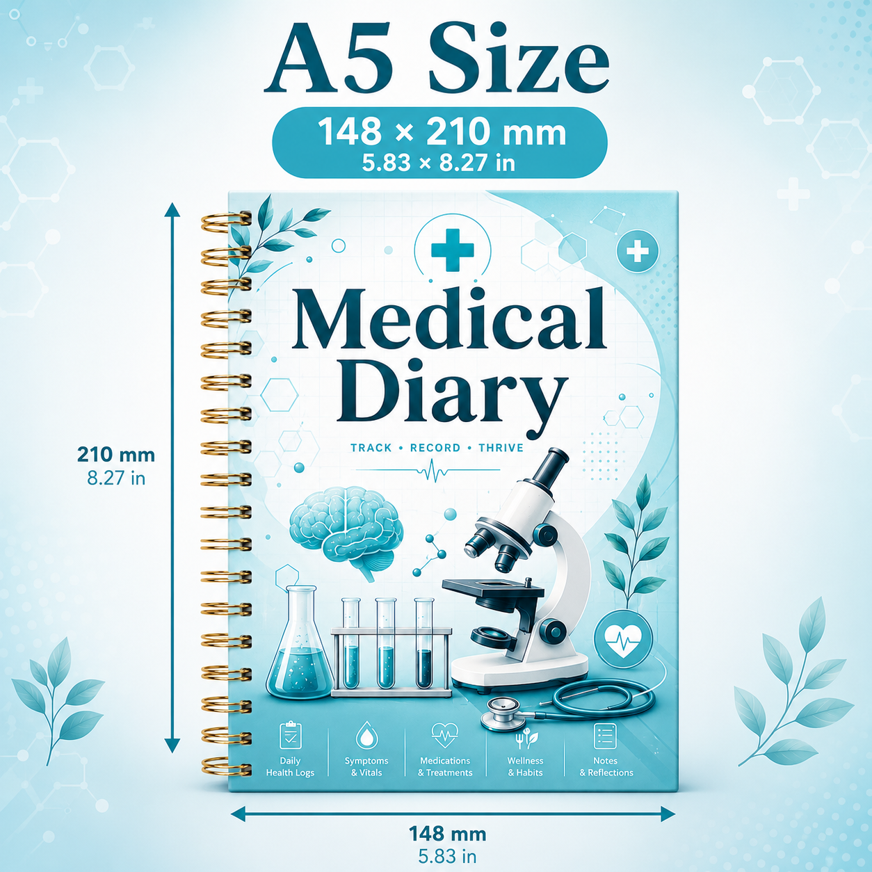 Medical Diary A5 Spiral Health - Health Wellness Login incelemesi ve fiyatı